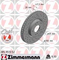 ZIMMERMANN 285351352 Bremsscheibe