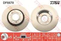 TRW DF6670 Bremsscheibe