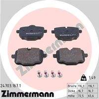 ZIMMERMANN 247031671 Bremsbelagsatz, Scheibenbremse