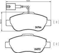 BREMBO P24150 Bremsbelagsatz, Scheibenbremse