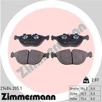ZIMMERMANN 214842051 Bremsbelagsatz, Scheibenbremse