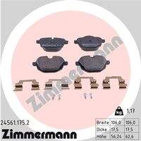 ZIMMERMANN 245611752 Bremsbelagsatz, Scheibenbremse