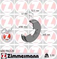 ZIMMERMANN 600196320 Bremstrommel