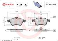 BREMBO P23163 Bremsbelagsatz, Scheibenbremse