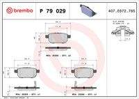 BREMBO P79029 Bremsbelagsatz, Scheibenbremse