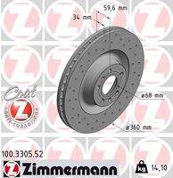 ZIMMERMANN 100330552 Bremsscheibe