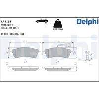 DELPHI LP3153 Bremsbelagsatz, Scheibenbremse