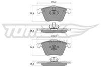 TOMEX Brakes TX1526 Bremsbelagsatz, Scheibenbremse