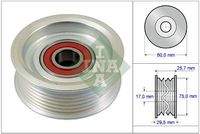 Schaeffler INA 532058710 Umlenk-/Führungsrolle, Keilrippenriemen