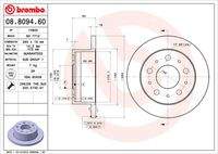 BREMBO 08809460 Bremsscheibe