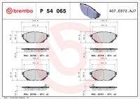 BREMBO P54065 Bremsbelagsatz, Scheibenbremse