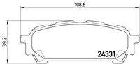 BREMBO P78014 Bremsbelagsatz, Scheibenbremse