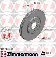 ZIMMERMANN 180301520 Bremsscheibe