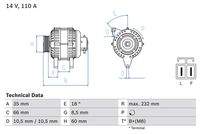 BOSCH 0986048301 Generator