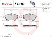 BREMBO P85050 Bremsbelagsatz, Scheibenbremse