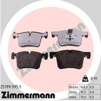 ZIMMERMANN 251999951 Bremsbelagsatz, Scheibenbremse