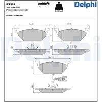 DELPHI LP1514 Bremsbelagsatz, Scheibenbremse