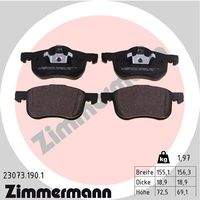 ZIMMERMANN 230731901 Bremsbelagsatz, Scheibenbremse