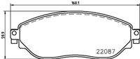 HELLA 8DB355021891 Bremsbelagsatz, Scheibenbremse