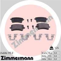 ZIMMERMANN 246061752 Bremsbelagsatz, Scheibenbremse