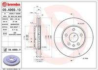 BREMBO 09A96911 Bremsscheibe