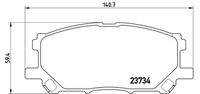 BREMBO P83067 Bremsbelagsatz, Scheibenbremse