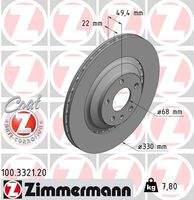 ZIMMERMANN 100332120 Bremsscheibe