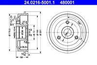 ATE 24021650011 Bremstrommel