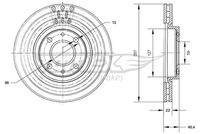 TOMEX Brakes TX7056 Bremsscheibe