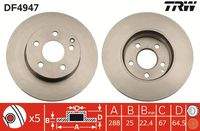 TRW DF4947 Bremsscheibe