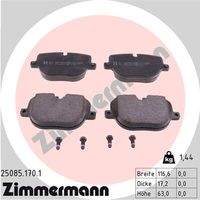 ZIMMERMANN 250851701 Bremsbelagsatz, Scheibenbremse