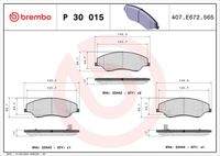 BREMBO P30015 Bremsbelagsatz, Scheibenbremse