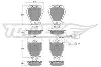 TOMEX Brakes TX1226 Bremsbelagsatz, Scheibenbremse