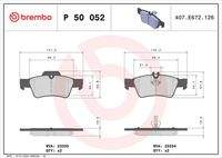 BREMBO P50052 Bremsbelagsatz, Scheibenbremse