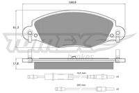 TOMEX Brakes TX1332 Bremsbelagsatz, Scheibenbremse