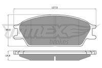 TOMEX Brakes TX1106 Bremsbelagsatz, Scheibenbremse