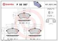 BREMBO P50067 Bremsbelagsatz, Scheibenbremse