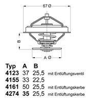 BorgWarner (Wahler) 412380D Thermostat, Kühlmittel