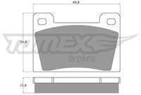 TOMEX Brakes TX1026 Bremsbelagsatz, Scheibenbremse