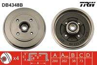 TRW DB4348B Bremstrommel