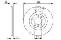 BOSCH 0986479500 Bremsscheibe