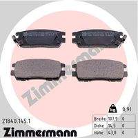 ZIMMERMANN 218401451 Bremsbelagsatz, Scheibenbremse