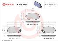BREMBO P54044 Bremsbelagsatz, Scheibenbremse