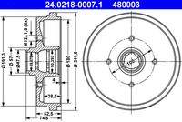 ATE 24021800071 Bremstrommel