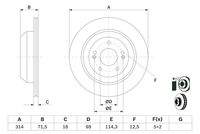 BOSCH 0986479F43 Bremsscheibe