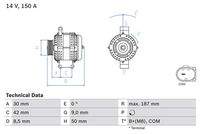 BOSCH 0986080040 Generator