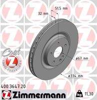 ZIMMERMANN 400364720 Bremsscheibe