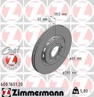 ZIMMERMANN 600160120 Bremsscheibe