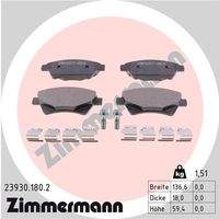 ZIMMERMANN 239301802 Bremsbelagsatz, Scheibenbremse