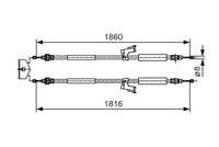 BOSCH 1987482019 Seilzug, Feststellbremse